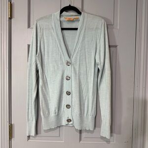 Tory Burch Icy Blue Women's Cardigan medium (see description)